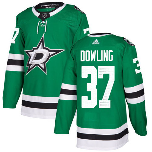 Adidas Men Dallas Stars 37 Justin Dowling Green Home Authentic Stitched NHL Jersey